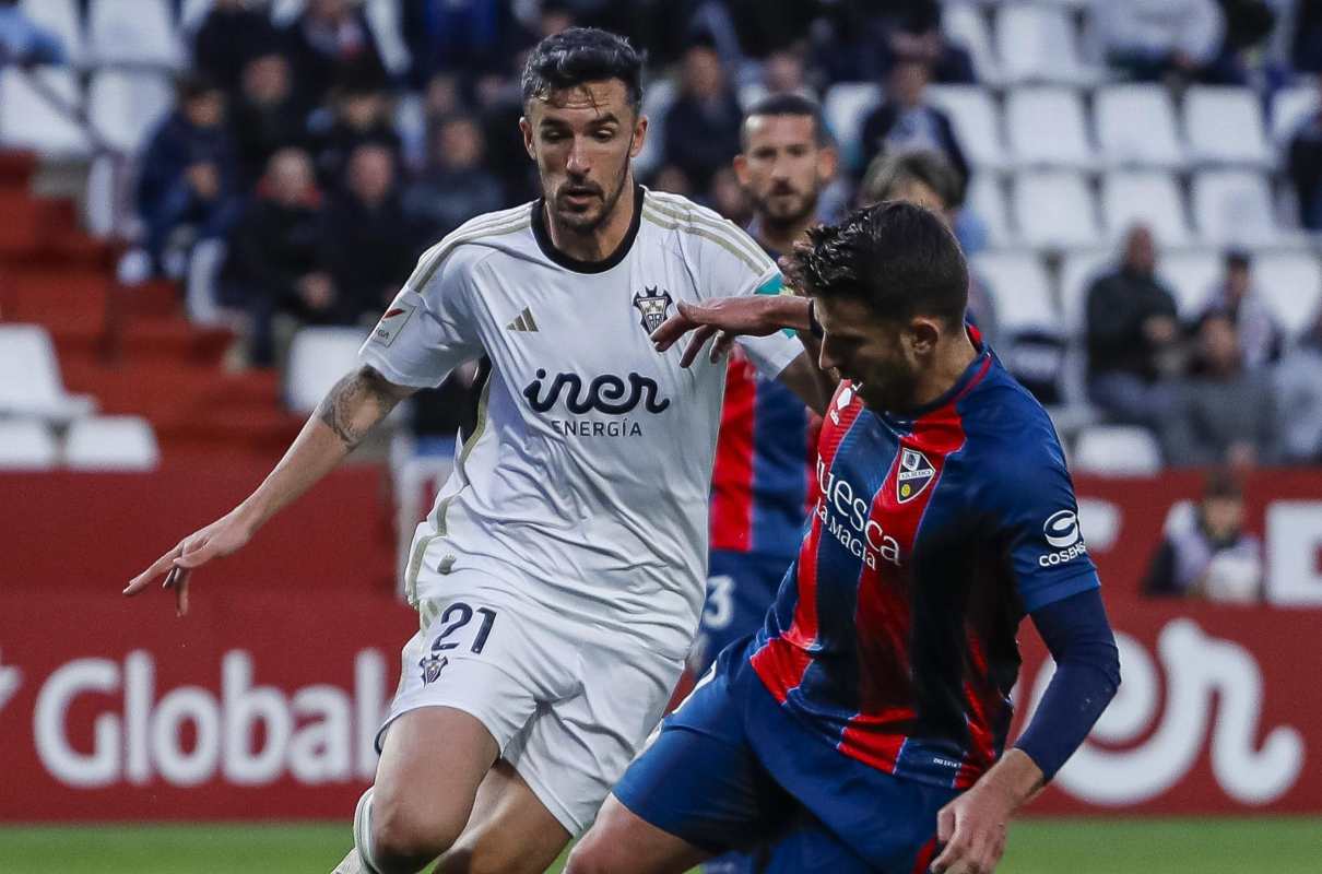 Imagen del encuentro entre el Albacete y el Huesca.