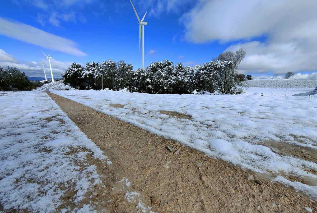 Nieve en Villalba del Rey (Cuenca) el pasado fin de semana. Foto: David Romero.