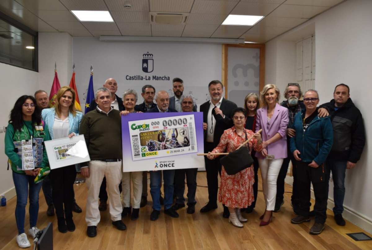 Presentación del cupón de la ONCE dedicado a las Turbas de Cuenca.