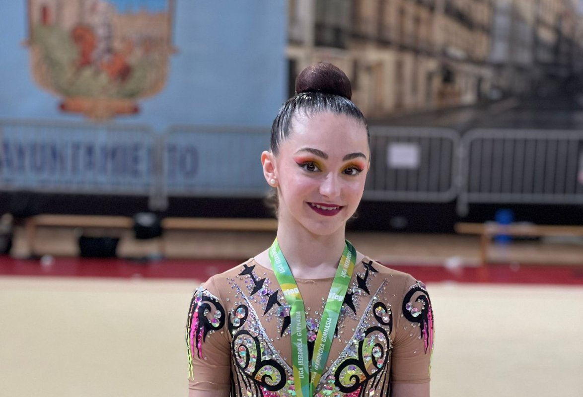 Sandra Martínez. medalla de oro en el ejercicio de cuerda.