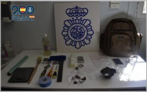 Objetos aprehendidos por la Policía Nacional tras detener a un hombre acusado de traficar con drogas en Alcázar de San Juan