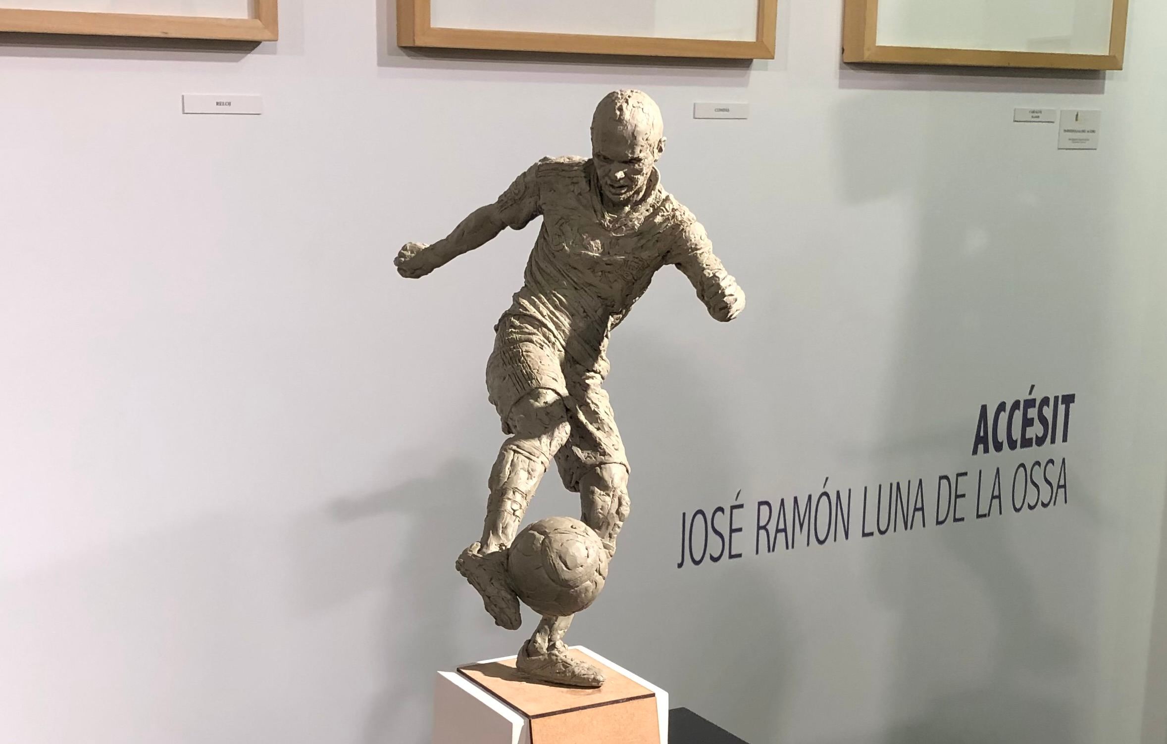 Maqueta de la escultura de Andrés Iniesta. Imagen Elena Valero