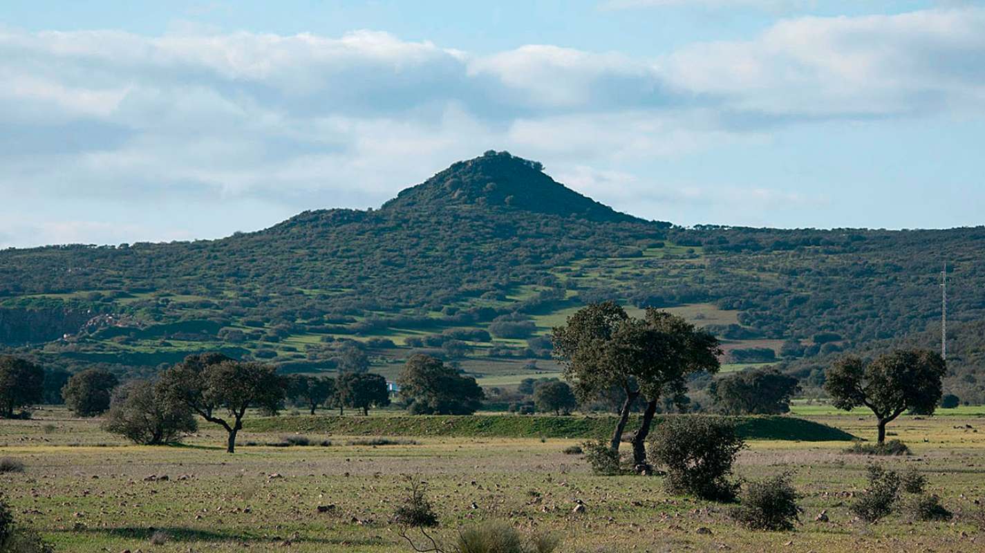 Imagen del volcán de Morrón de Villamayor