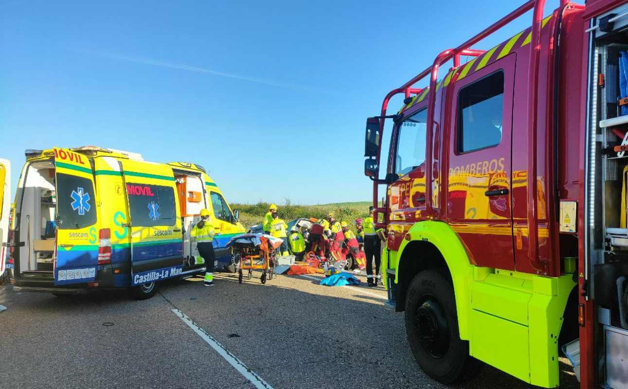 Accidente en Villasequilla de La Sagra (Toledo). Foto: Cruz Ruiz.