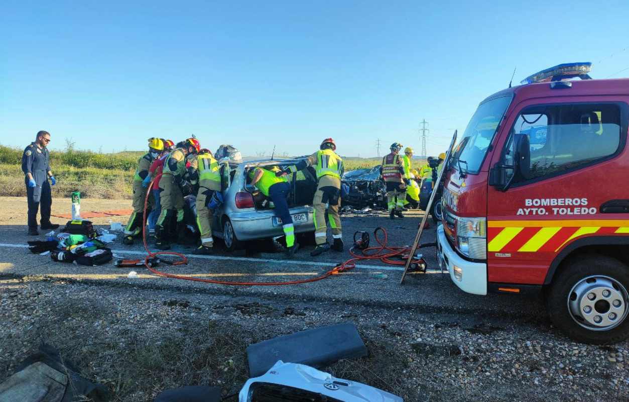 Accidente en Villasequilla de La Sagra (Toledo). Foto: Cruz Ruiz.