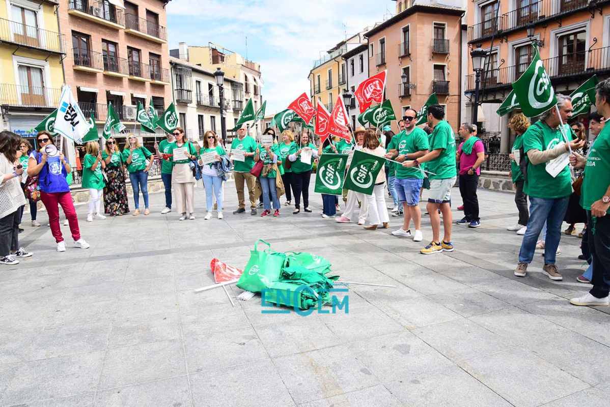 En la foto, concentración de funcionarios de Justicia en Toledo en 2023.