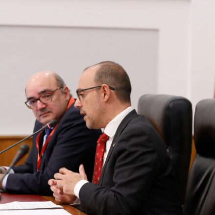 José Tudela y Pablo Bellido, en las Jornadas de Derecho Parlamentario.