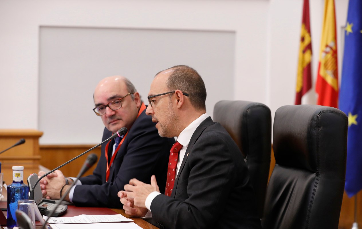 José Tudela y Pablo Bellido, en las Jornadas de Derecho Parlamentario.