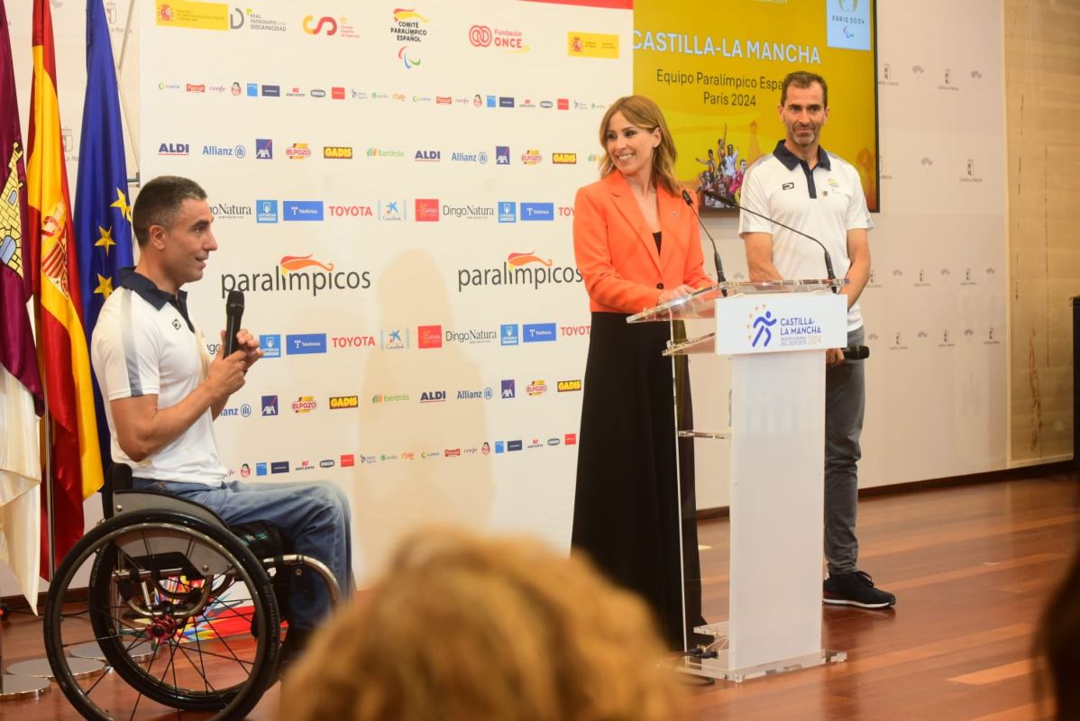 Luis Miguel García-Marquina y Dani Molina fueron la voz de los deportistas. Foto: Rebeca Arango.