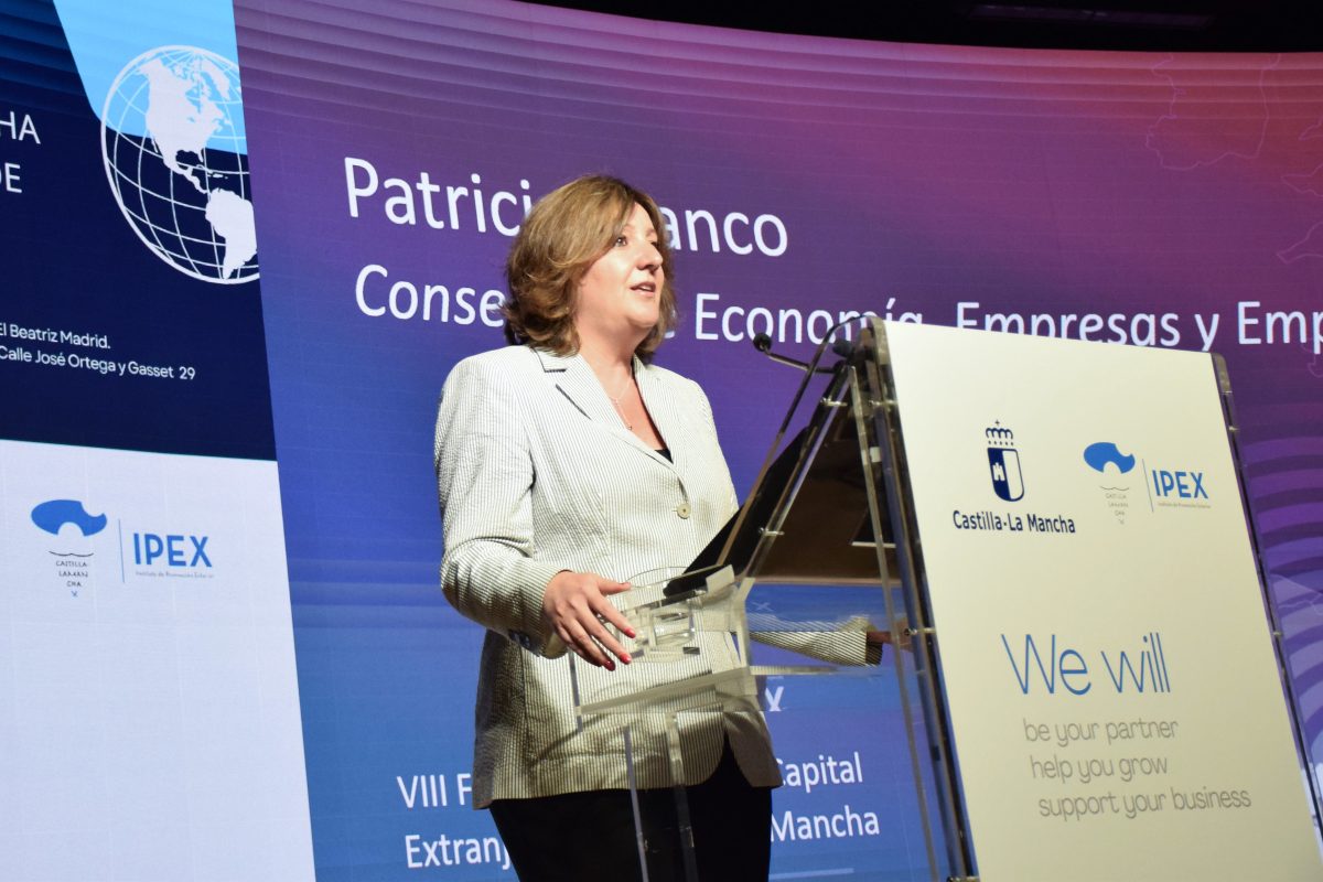 Patricia Franco inauguró el el VIII Foro de Empresas de Capital Internacional de Castilla-La Mancha.