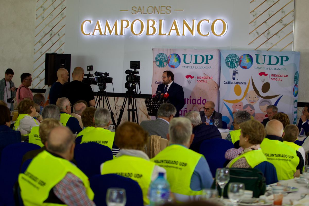 Núñez, con la Unión Democrática de Pensionistas (UDP) en Torralba de Calatrava.