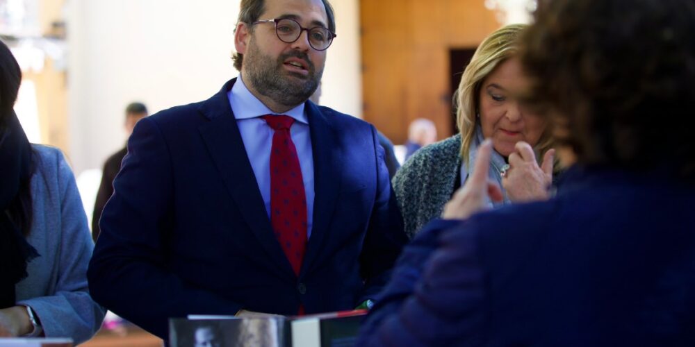 Paco Núñez, durante su visita de ayer martes en Cuenca.