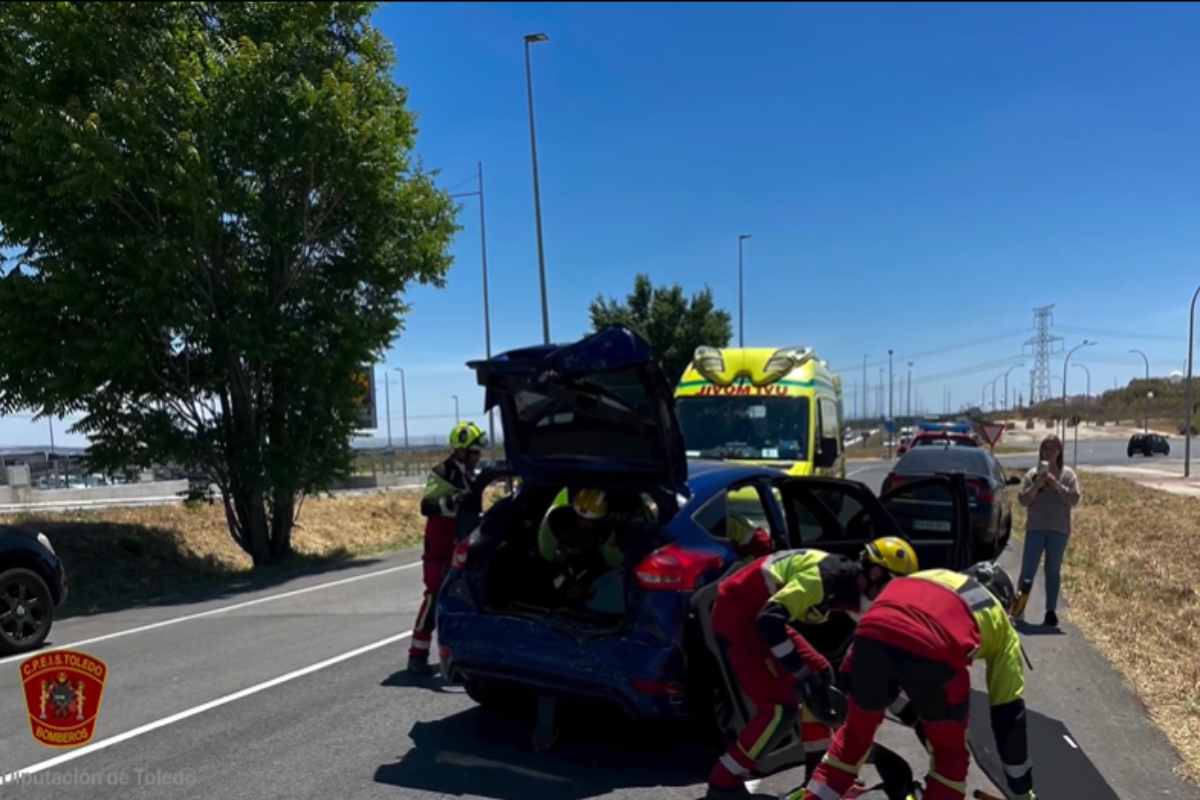 Imagen del accidente en Illescas (Toledo).