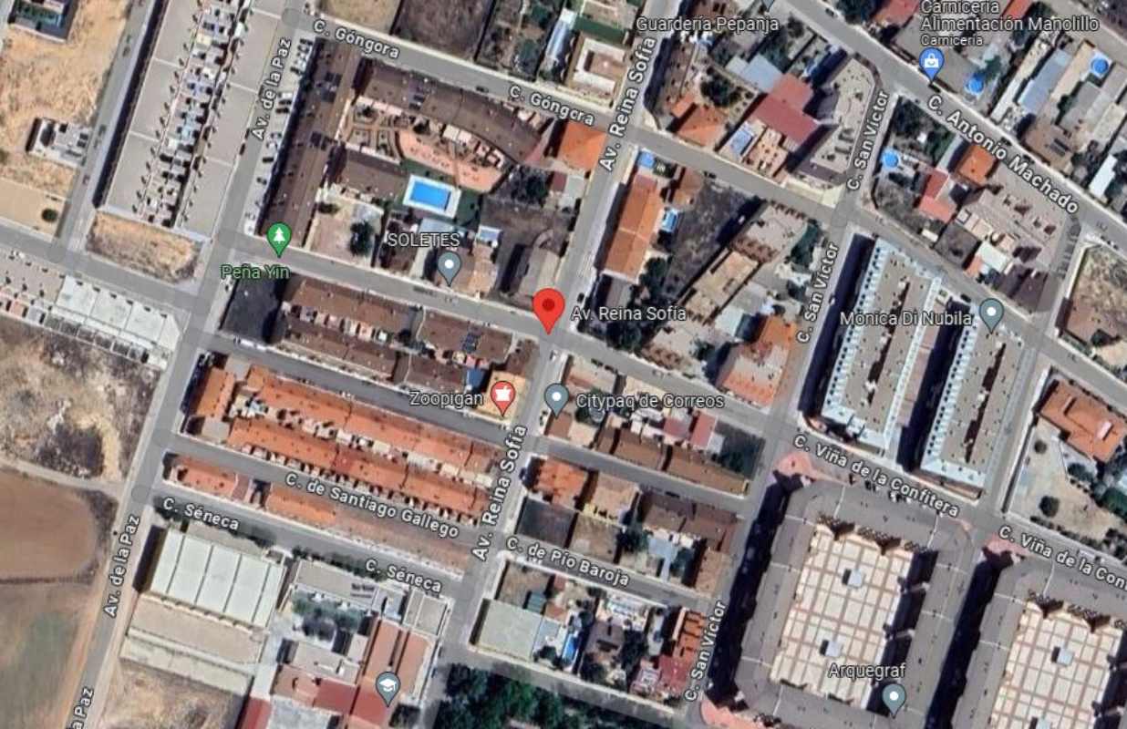 Avenida Reina Sofía de Tarancón, escenario de un grave accidente de moto. Imagen: Google Maps.