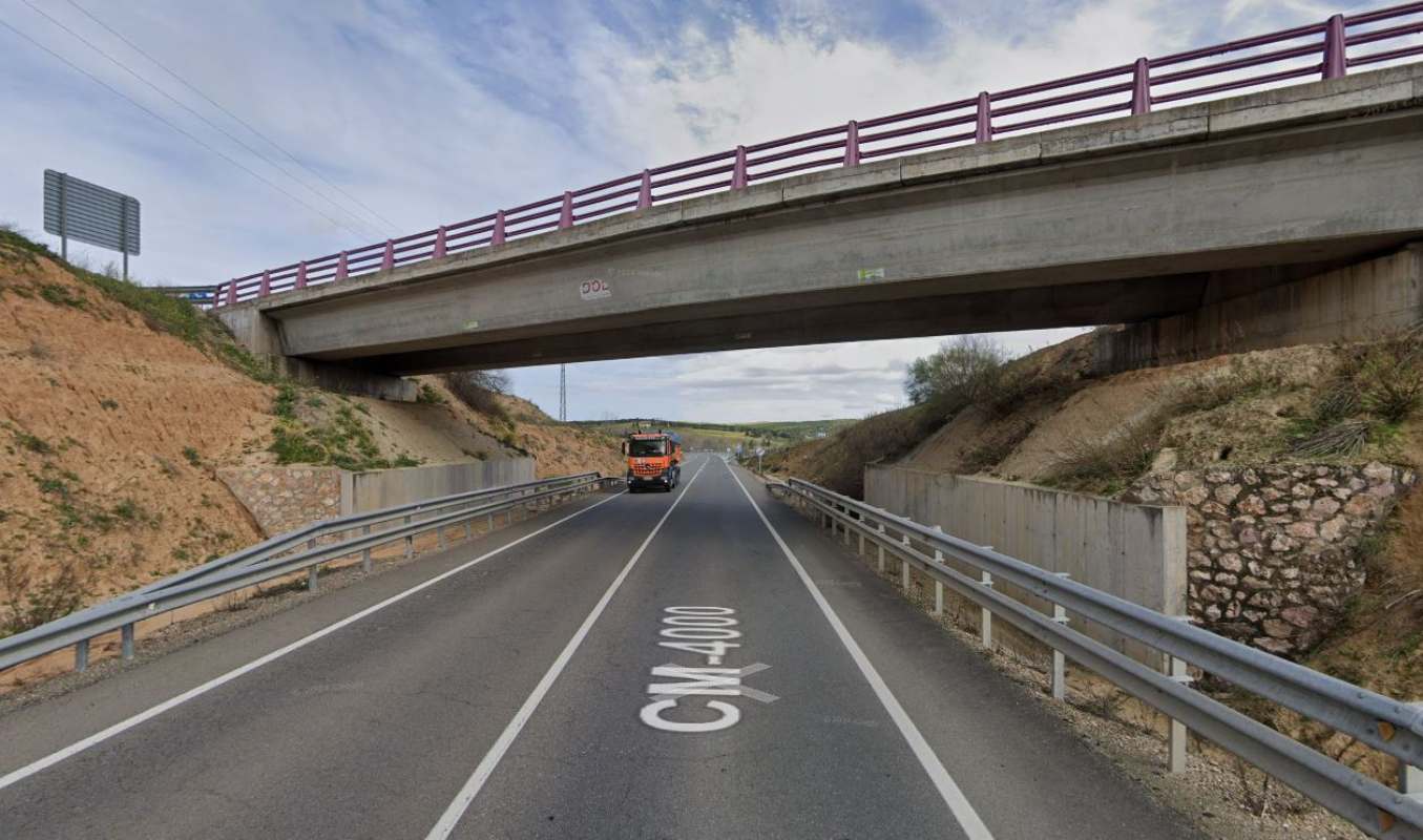 La víctima caía desde este puente, en el término municipal de Burujón. Foto: Google Maps.