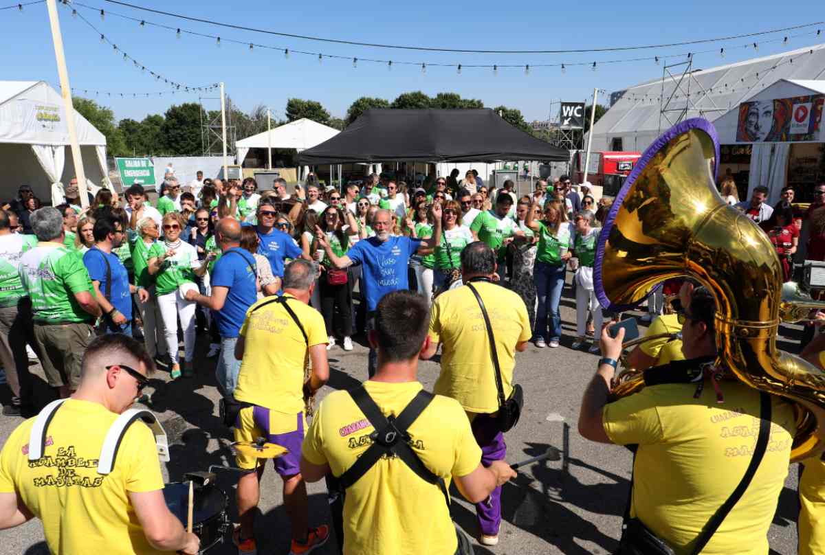 Imagen del concurso de peñas en La Peraleda durante el Corpus.