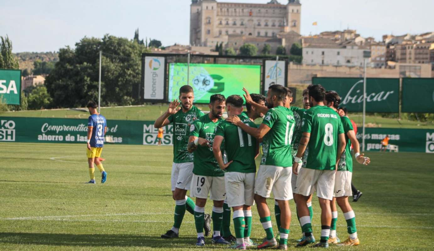 Celebración de los jugadores del Toledo. Foto: CD Toledo.