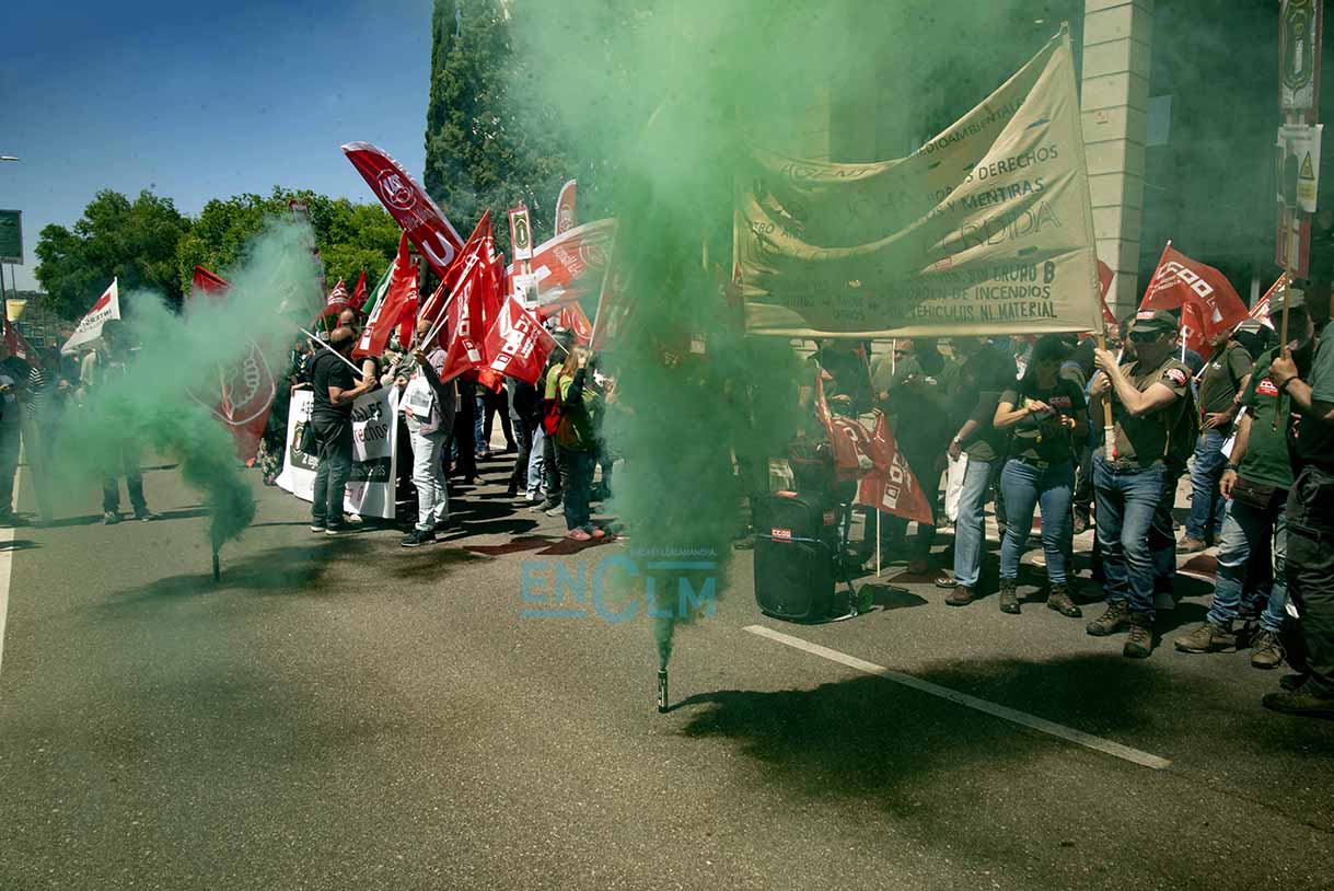 Manifestación de los agentes medioambientales en Toledo