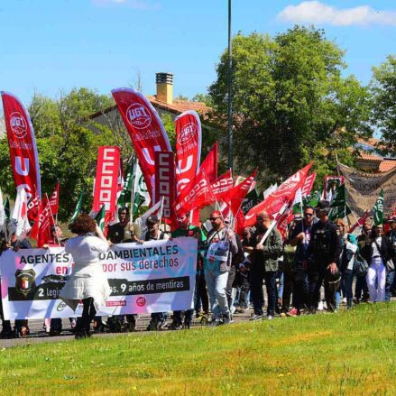 Manifestación en Toledo de Agentes Medioambientales de Castilla-La Mancha. Foto: Rebeca Arango.