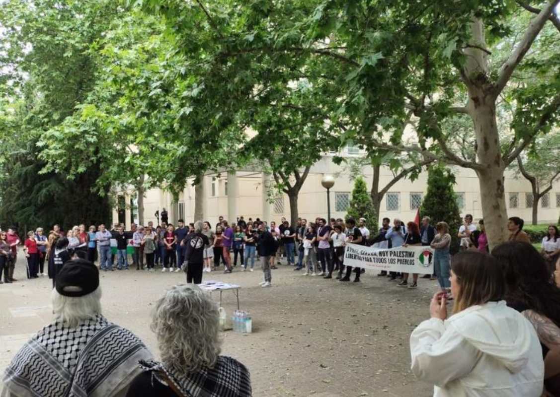 Detalle de la manifestación en Ciudad Real contra la "masacre de Gaza". Foto: 'Ciudad Real con Palestina'.