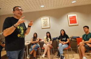 Paco de la Rosa, en la Escuela regional de juventud.
