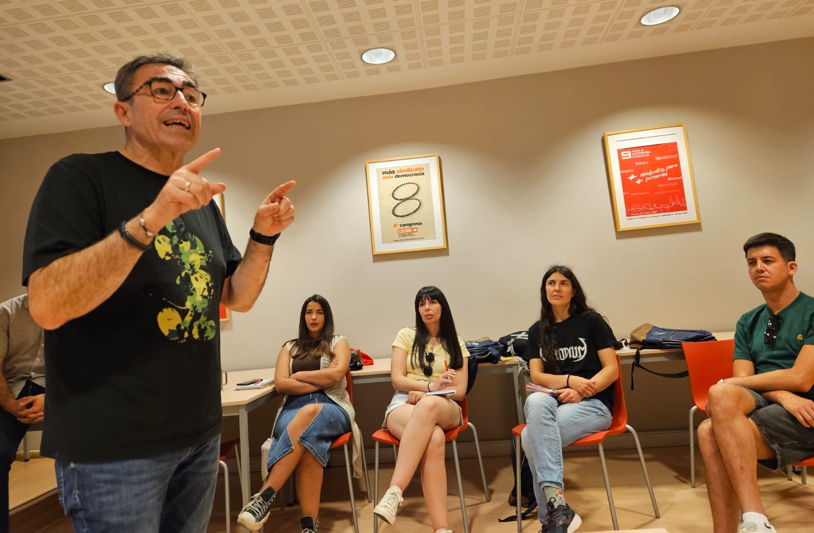 Paco de la Rosa, en la Escuela regional de juventud.