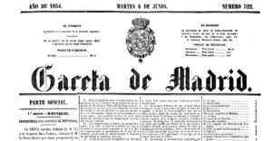 Gaceta de Madrid primer Telegrama