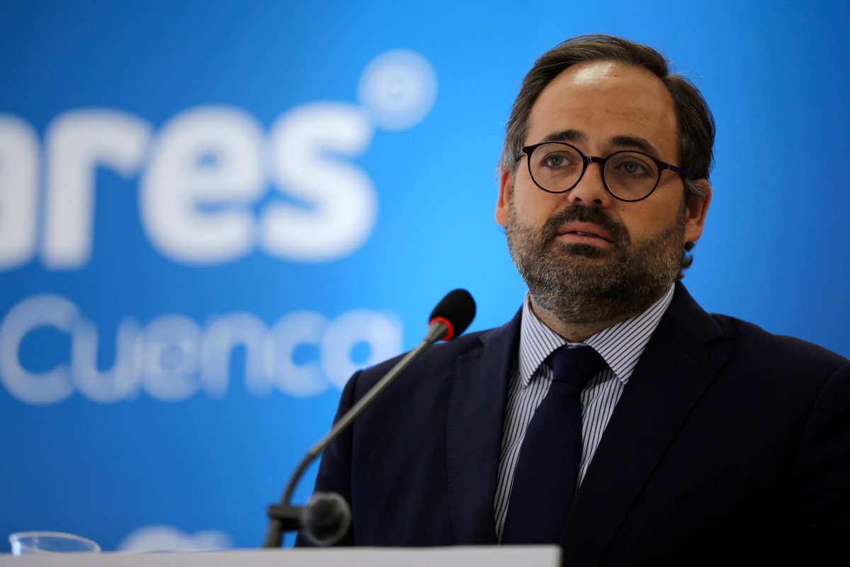 Núñez, en la reunión itinerante del Grupo Parlamentario Popular.