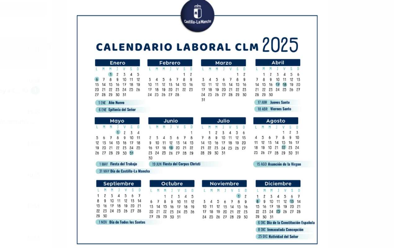 Calendario laboral 2025.