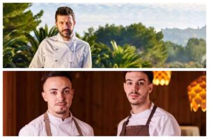 Iván Cerdeño y cocineros del Oba-Hotel Cañitas