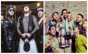 Mägo de Oz (izquierda) y La Pegatina (derecha).