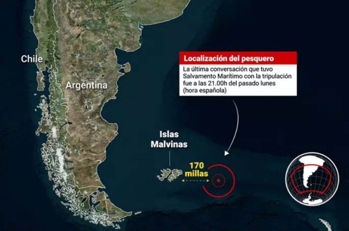 Lugar de la tragedia marítima. Imagen: EP.