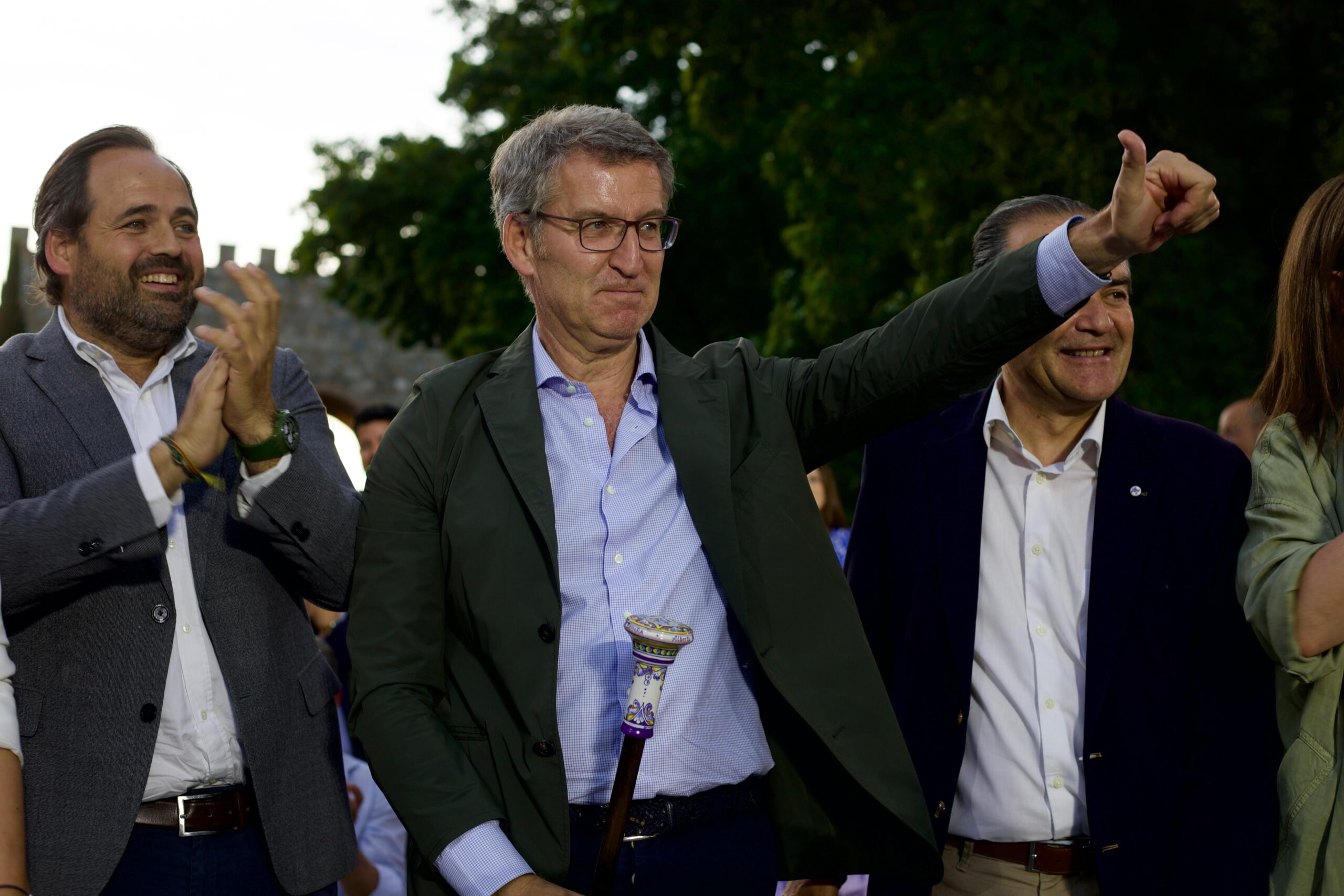 Acto del Partido Popular con el presidente nacional, Alberto Núñez , y el presidente del partido en Castilla- La Mancha. © Paco Núñez.