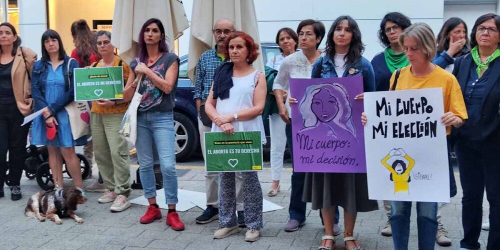 Imagen de archivo de una concentración a favor del derecho al aborto en Albacete.