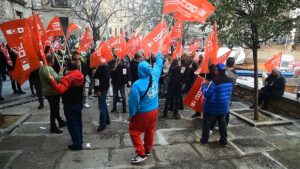 Concentración de conductores en Toledo. Foto: Rebeca Arango.