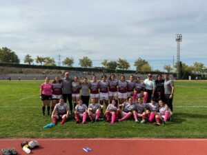 Plantilla de las Águilas de Toledo en Majadahonda. Foto: Águilas CRT Toledo.