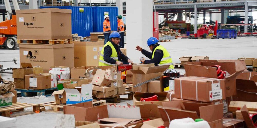 Trabajadores de logística de Logisfashion Toledo.