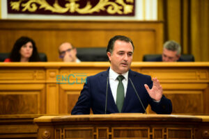 El presidente de Vox de Castilla-La Mancha, David Moreno. Imagen: Rebeca Arango.