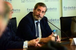 Manuel Madruga, durante la presentación de la campaña 'Bono Comercio Toledo'. Foto: Rebeca Arango.