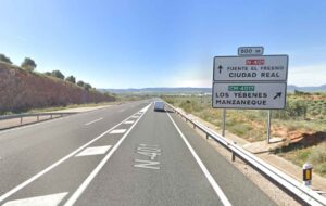 Imagen de la N-401, en Los Yébenes (Toledo).