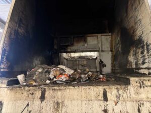 Interior camión incendiado imprudencia MVH
