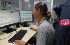Personal del servicio de emergencias 112 de Castilla-La Mancha.