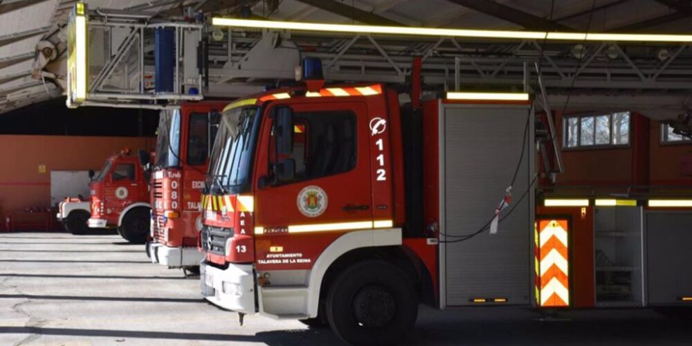 Imagen de archivo de un camión de bomberos de Talavera. Foto: EP.