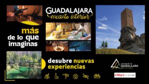 Cartel de la Diputación de Guadalajara en Fitur.