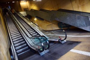 Escaleras Mecánicas del Palacio de Congresos, en el Miradero. Foto: Rebeca Arango.