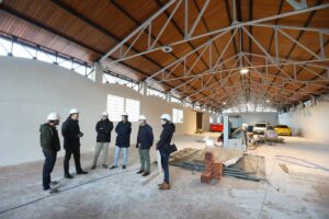 Visita a las obras del pabellón San Lázaro.