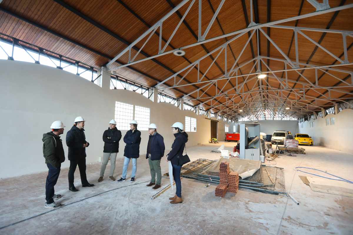 Visita a las obras del pabellón San Lázaro.