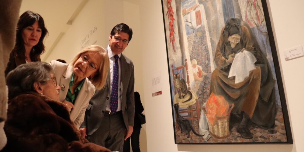 La propia pintora ha participado en la inauguración de la exposición