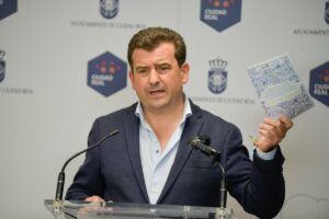 Ricardo Chamorro, líder de Vox en Ciudad Real, este jueves en rueda de prensa