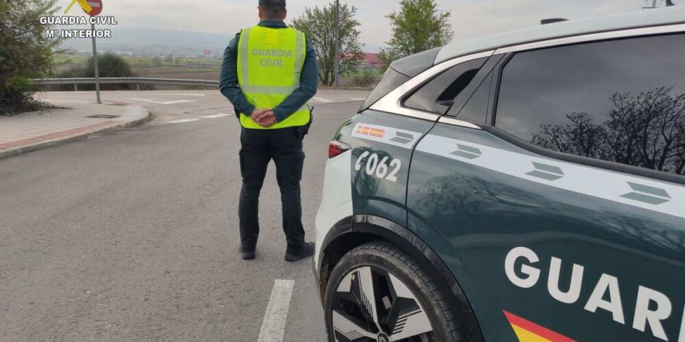 Imagen de archivo de un agente y un vehículo de la Guardia Civil.